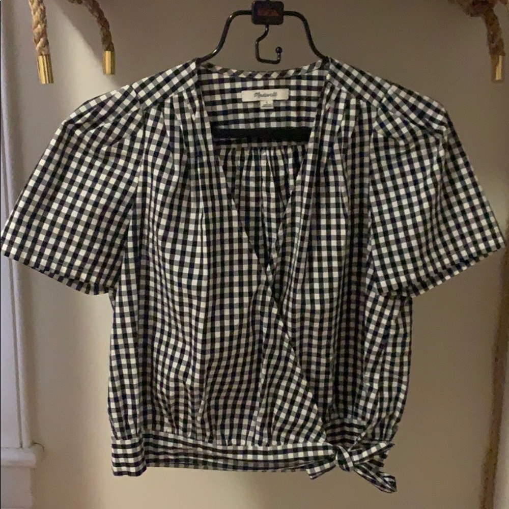 Madewell Crop Checkered Top